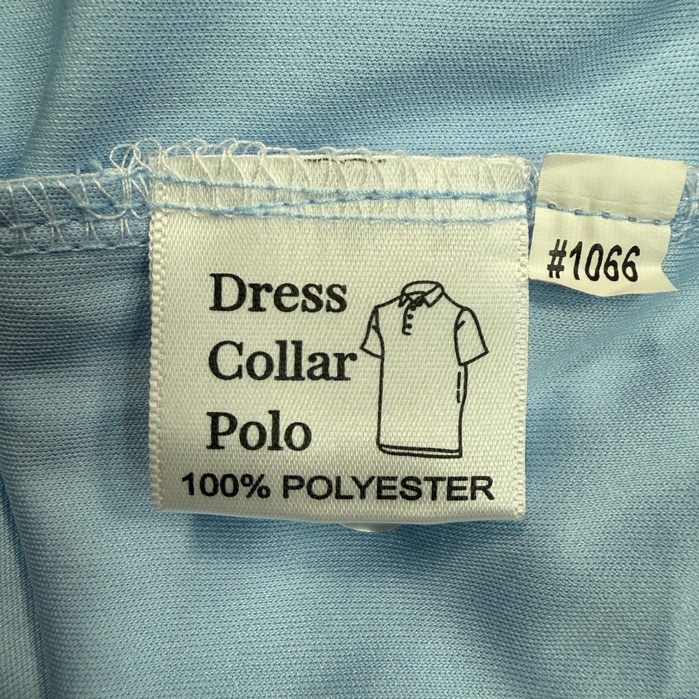 Collars & Co Mens Dress Collar Polo Size Large Light Blue Short Sleeve NWT - Picture 9 of 10